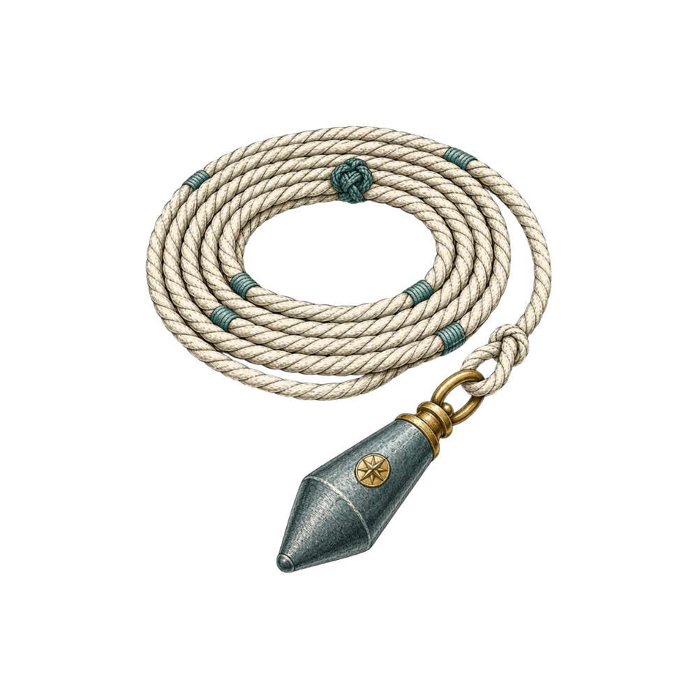Nautical sounding lead line illustration symbolizing deeper breeding evaluation